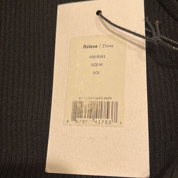 Bailey 44 Black Releve Strappy Open Back Bodycon Knit Cap Sleeve Dress Sz M - Picture 4 of 9